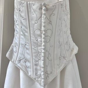 👰‍♀️ FINAL CALL justin alexander sincerity trumpet strapless corset dress